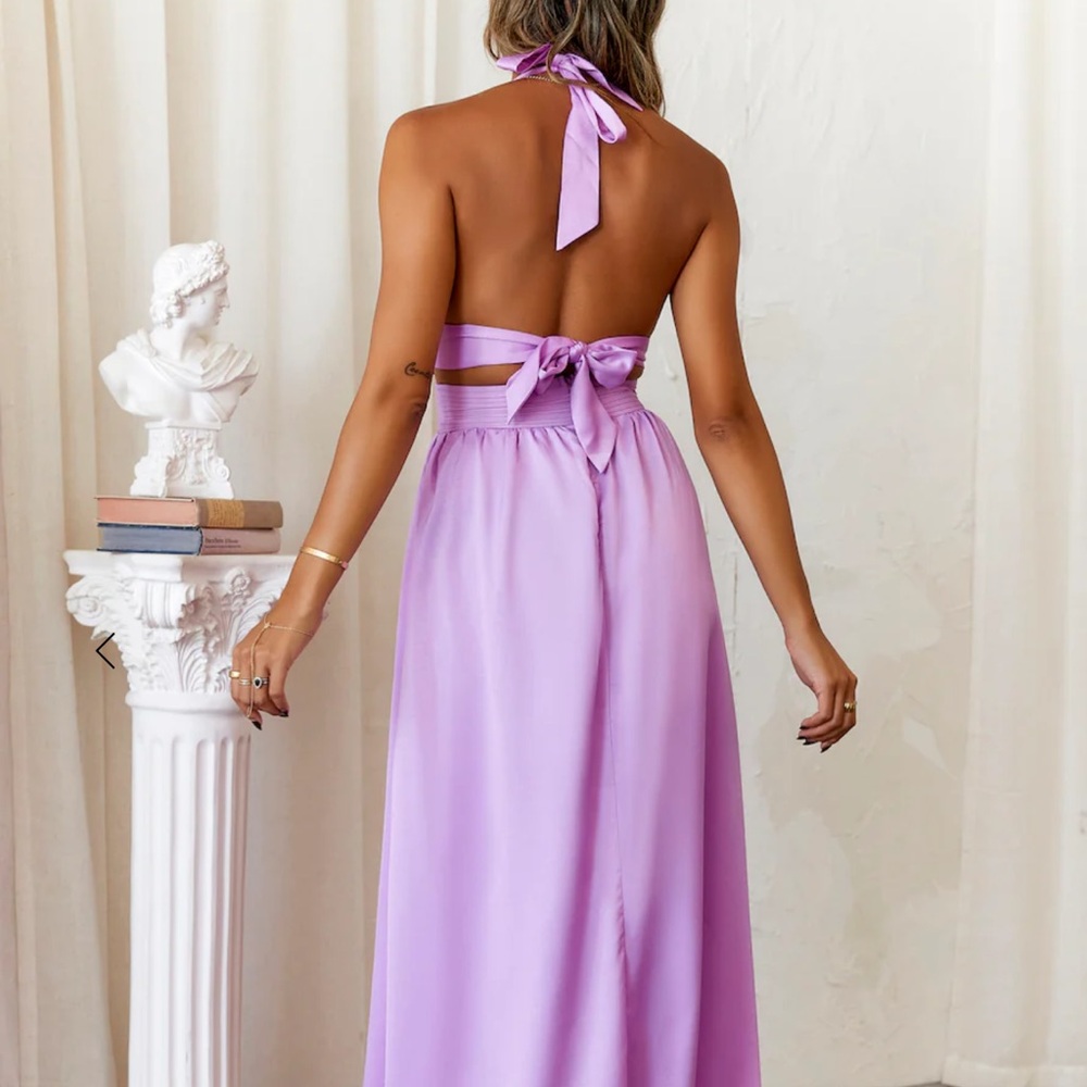 Hello Molly Lavender Backless Maxi Dress - Picture 2 of 3
